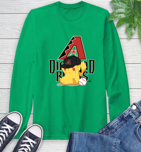 MLB Pikachu Baseball Sports Arizona Diamondbacks Long Sleeve T-Shirt 7