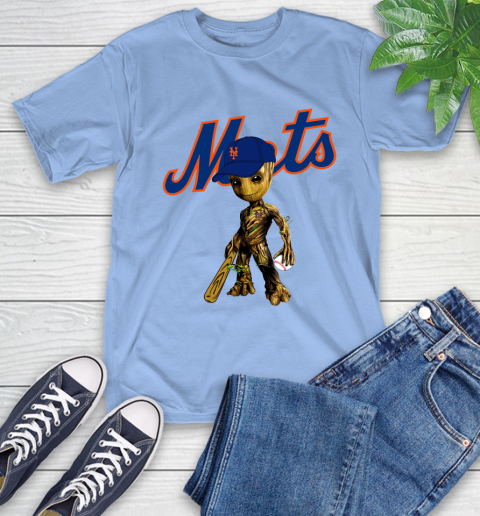 MLB New York Mets Groot Guardians Of The Galaxy Baseball T-Shirt 11