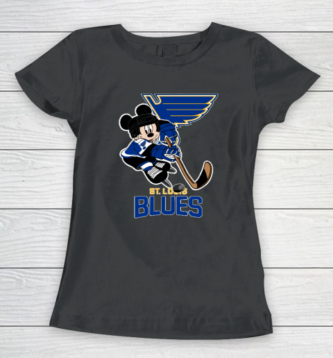NHL St.Louis Blues Mickey Mouse Disney Hockey Women's T-Shirt
