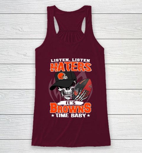 Listen Haters It is BROWNS Time Baby NFL Racerback Tank 2