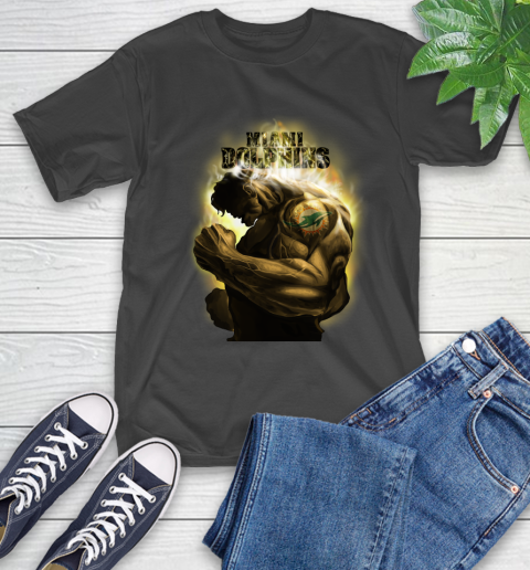 Miami Dolphins NFL Football Hulk Marvel Avengers Sports T-Shirt