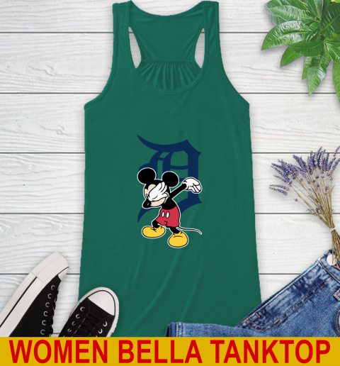 Detroit Tigers MLB Baseball Dabbing Mickey Disney Sports Racerback Tank 7