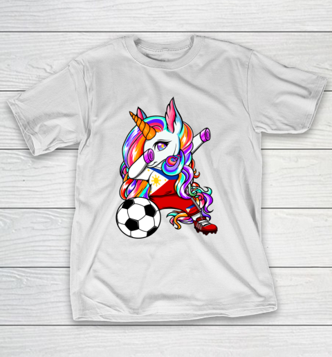 Dabbing Unicorn The Philippines Soccer Fans Jersey Football T-Shirt