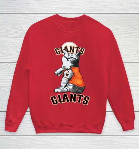 MLB Baseball My Cat Loves San Francisco Giants Youth Sweatshirt 7
