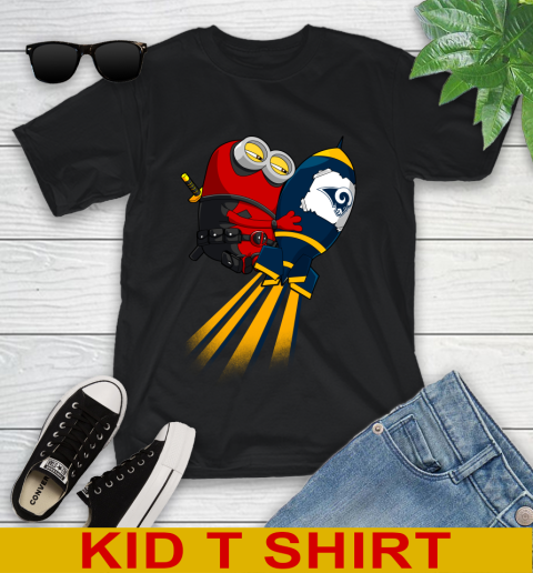NFL Football Los Angeles Rams Deadpool Minion Marvel Shirt Youth T-Shirt NFL Football Los Angeles Rams Deadpool Minion Marvel Shirt Youth T-Shirt