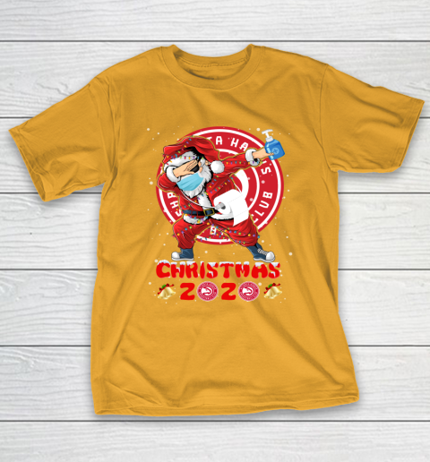 Atlanta Hawks Funny Santa Claus Dabbing Christmas 2020 NBA T-Shirt 2