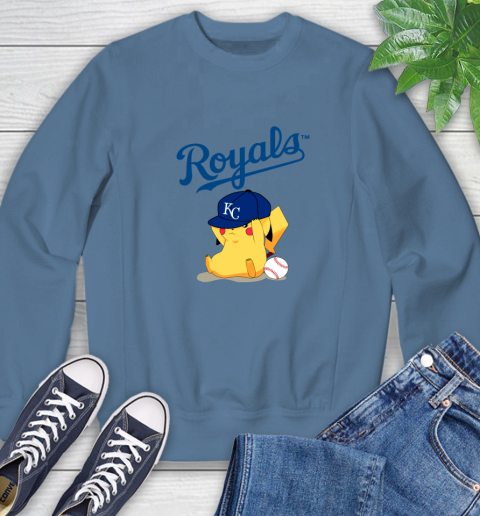 MLB Pikachu Baseball Sports Kansas City Royals Sweatshirt 7