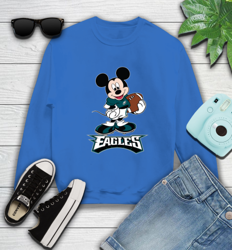 NFL Football Philadelphia Eagles Cheerful Mickey Mouse Shirt Sweatshirt 9