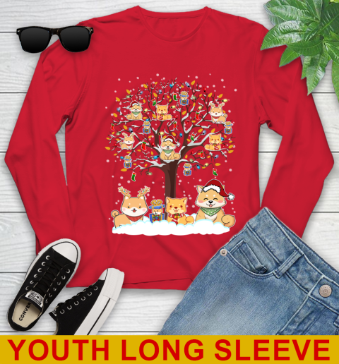 Shiba inu dog pet lover light christmas tree shirt 127