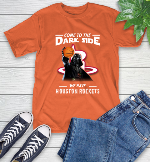 NBA Come To The Dark Side We Have Houston Rockets Star Wars Darth Vader Basketball T-Shirt 4