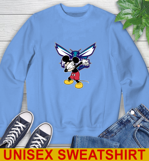 Charlotte Hornets NBA Basketball Dabbing Mickey Disney Sports Sweatshirt 11