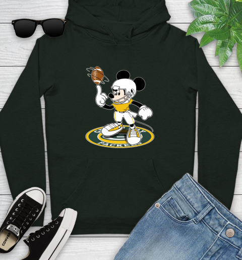 NFL Football Green Bay Packers Cheerful Mickey Disney Shirt Youth Hoodie 12