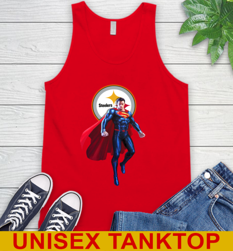NFL Superman DC Sports Football Pittsburgh Steelers Tank Top 6
