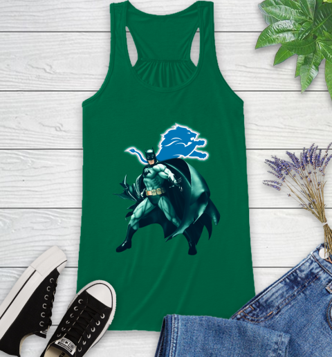 NFL Batman Football Sports Detroit Lions Racerback Tank 7