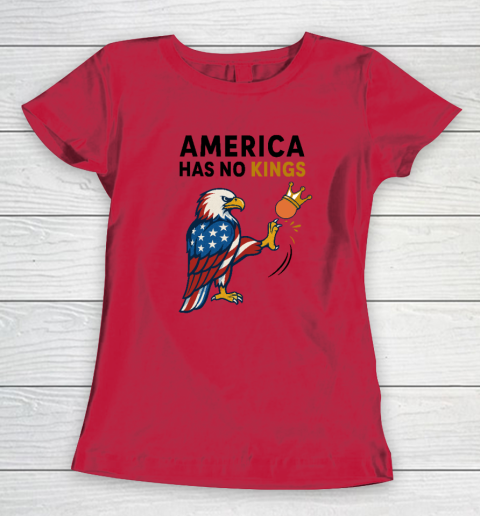America Has No Kings Eagle Kick Orange Anti Trump Women's T-Shirt 6