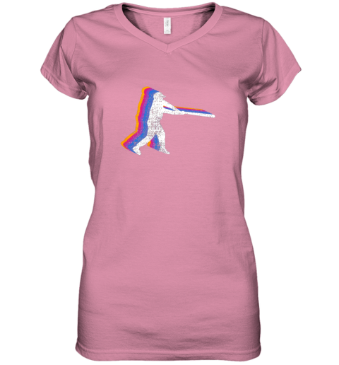uoyo baseball shirt player gift vintage women v neck t shirt 39 front azalea