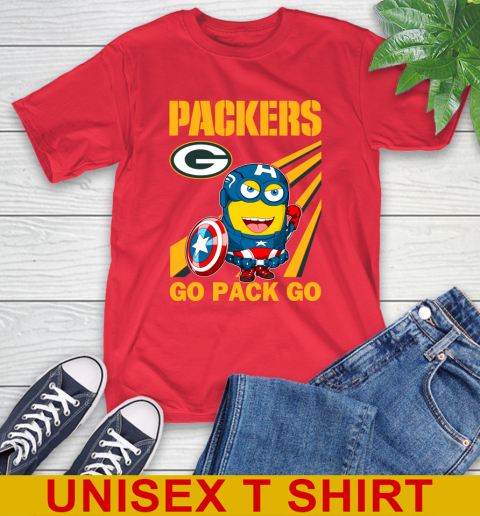NFL Football Green Bay Packers Captain America Marvel Avengers Minion Shirt T-Shirt 12