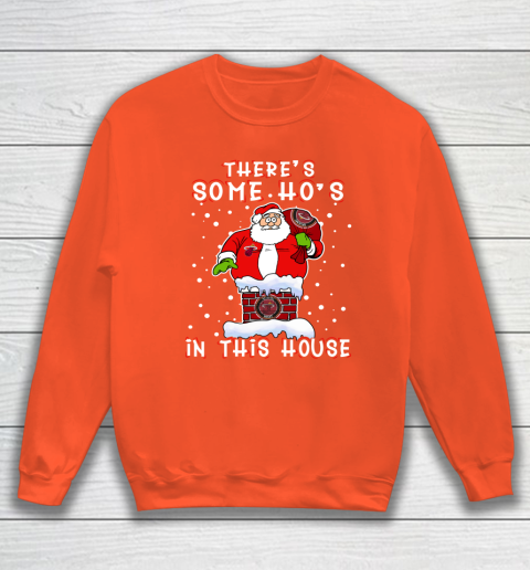 Miami Heat Christmas There Is Some Hos In This House Santa Stuck In The Chimney NBA Sweatshirt 3