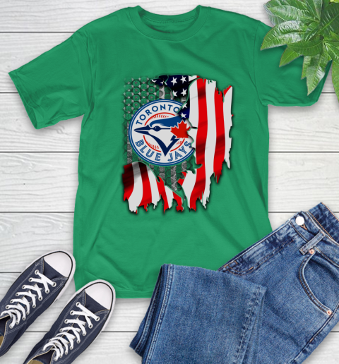 Toronto Blue Jays MLB Baseball American Flag T-Shirt 7