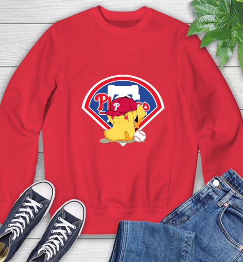 MLB Pikachu Baseball Sports Philadelphia Phillies Sweatshirt 10