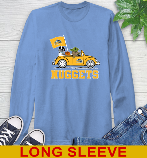 NBA Basketball Denver Nuggets Darth Vader Baby Yoda Driving Star Wars Shirt Long Sleeve T-Shirt 11