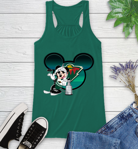NHL Minnesota Wild Stanley Cup Mickey Mouse Disney Hockey T Shirt Racerback Tank 7