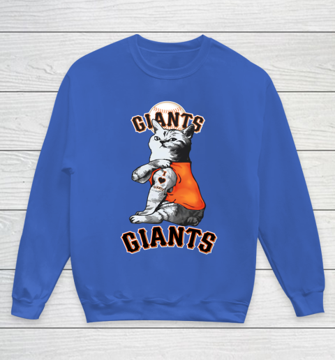 MLB Baseball My Cat Loves San Francisco Giants Youth Sweatshirt 6