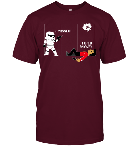 xzz2 star wars star trek a stormtrooper and a redshirt in a fight shirts jersey t shirt 60 front maroon