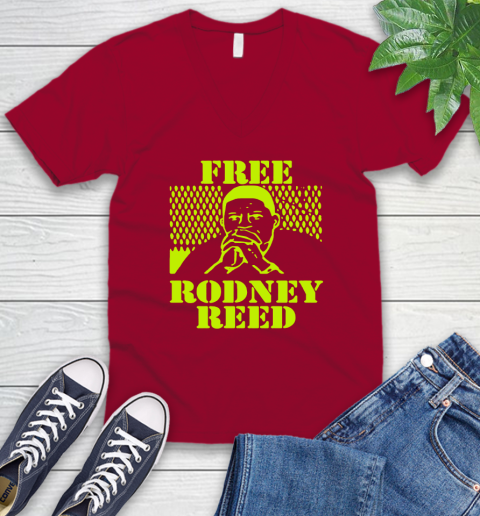 Freee rodney reed V-Neck T-Shirt 8 Freee rodney reed V-Neck T-Shirt - Image 8