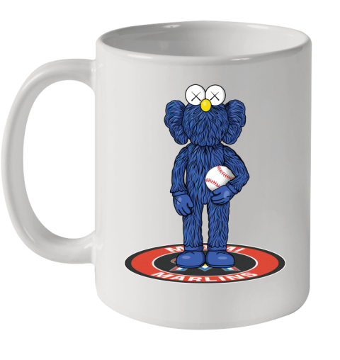 MLB Baseball Miami Marlins Kaws Bff Blue Figure Shirt Ceramic Mug 11oz