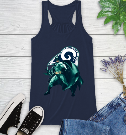 NFL Batman Football Sports Los Angeles Rams Racerback Tank 10