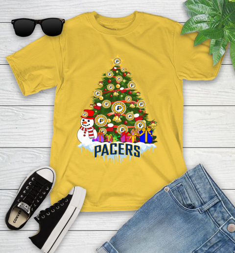 Indiana Pacers Merry Christmas NBA Basketball Sports Youth T-Shirt 8