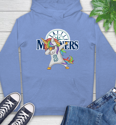 Seattle Mariners MLB Baseball Funny Unicorn Dabbing Sports Hoodie 11