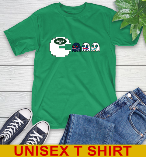New York Jets NFL Football Pac Man Champion T-Shirt 8 New York Jets NFL Football Pac Man Champion T-Shirt - Image 8