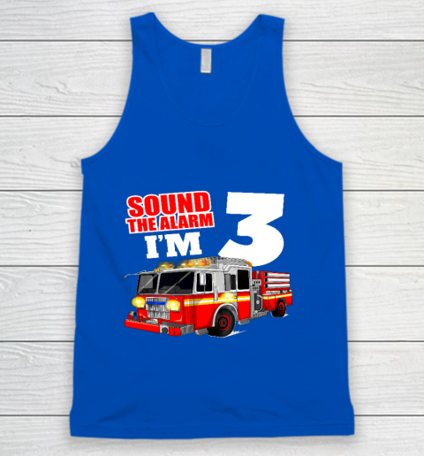 Kids Fire Truck 3rd Birthday T Shirt Boy Firefighter 3 Years Old Tank Top Tee For Sports