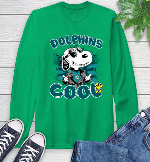 NFL Football Miami Dolphins Cool Snoopy Shirt Long Sleeve T-Shirt 9