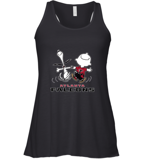 Snoopy And Charlie Brown Happy Atlanta Falcons Fans Racerback Tank