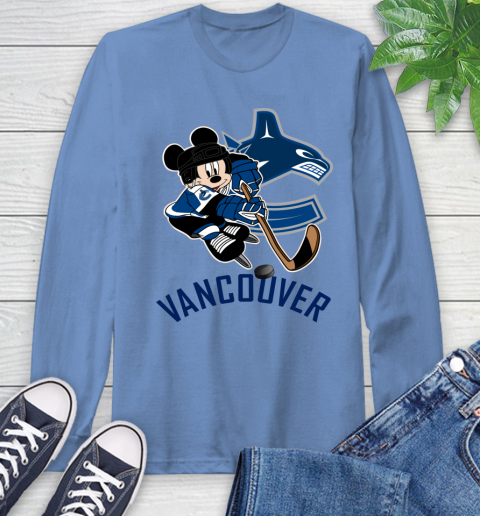 NHL Vancouver Canucks Mickey Mouse Disney Hockey T Shirt Long Sleeve T-Shirt 11