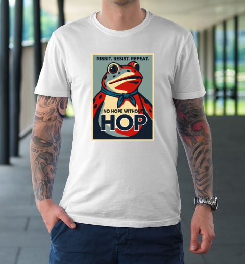 Resist Portland Frog I Stand With Frog Ribit Resist Repeat T-Shirt
