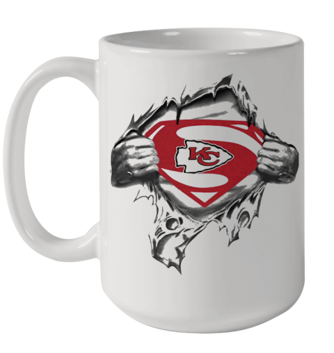Blood Insides Superman Kansas City Chiefs Ceramic Mug 15oz