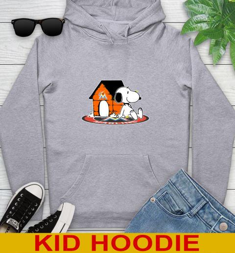 MLB Baseball Miami Marlins Snoopy The Peanuts Movie Shirt Youth Hoodie 6