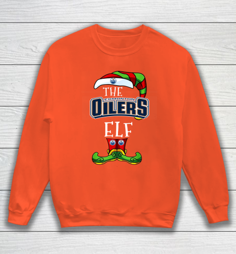 Edmonton Oilers Christmas ELF Funny NHL Sweatshirt 3
