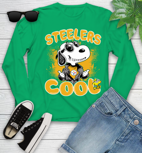 NFL Football Pittsburgh Steelers Cool Snoopy Shirt Youth Long Sleeve 6
