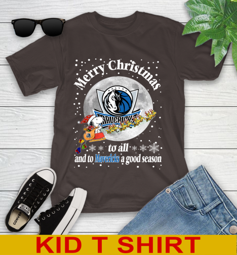 Dallas Mavericks Merry Christmas To All And To Mavericks A Good Season NBA Basketball Sports Youth T-Shirt 6