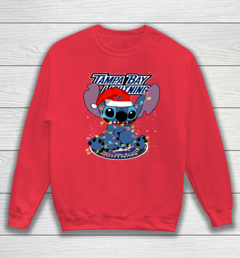 Tampa Bay Lightning NHL Hockey noel stitch Christmas Sweatshirt 6