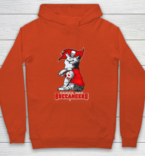 NFL Football My Cat Loves Tampa Bay Buccaneers Youth Hoodie 3