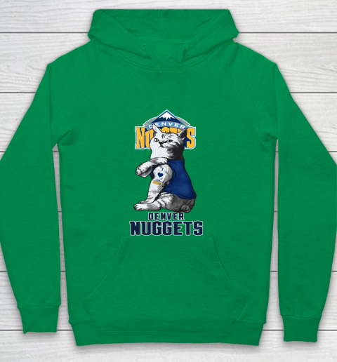 NBA Basketball My Cat Loves Denver Nuggets Youth Hoodie 4