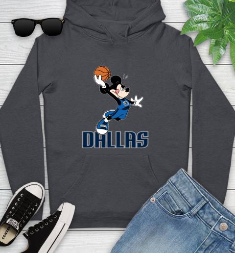 NBA Basketball Dallas Mavericks Cheerful Mickey Mouse Shirt Youth Hoodie 8