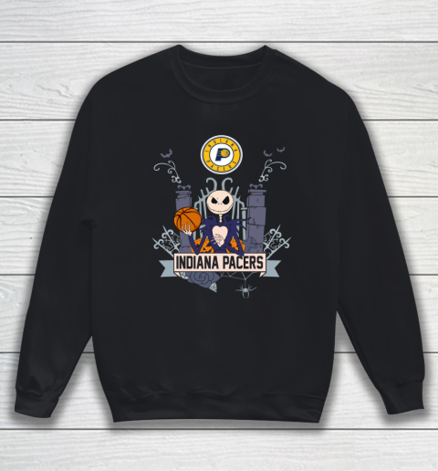 NBA Indiana Pacers Basketball Jack Skellington Halloween Sweatshirt