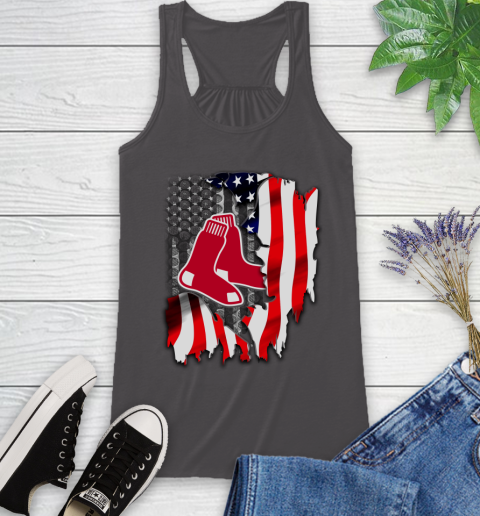 Boston Red Sox MLB Baseball American Flag Racerback Tank - Image 12
